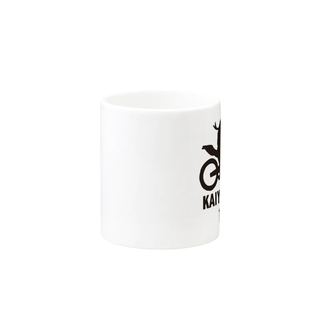 クマゴロンのKAIYO RIDER ロゴ黒 Mug :other side of the handle