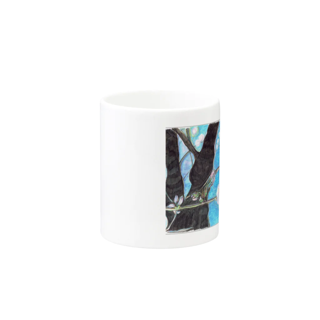 Daria tanakaの夜桜デッサン Mug :other side of the handle