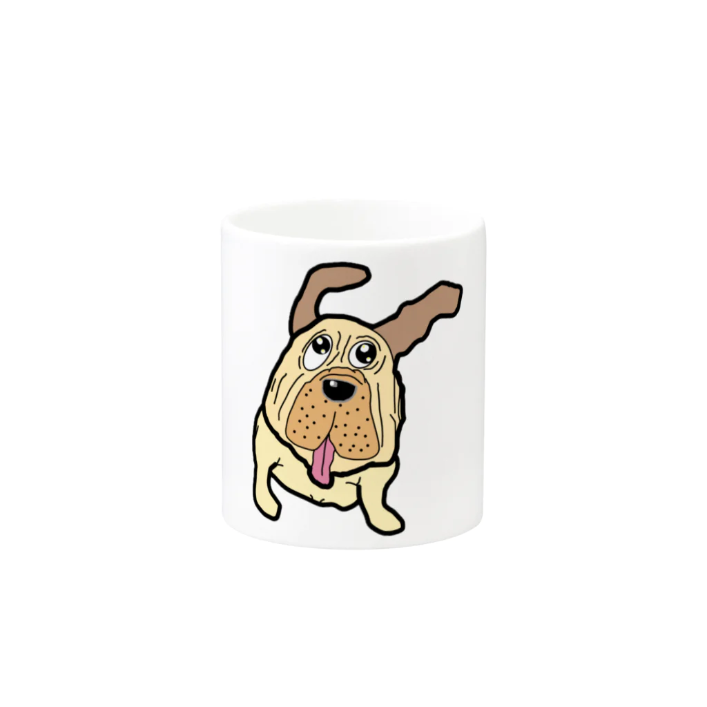 パペットピットの風なびく犬 Mug :other side of the handle