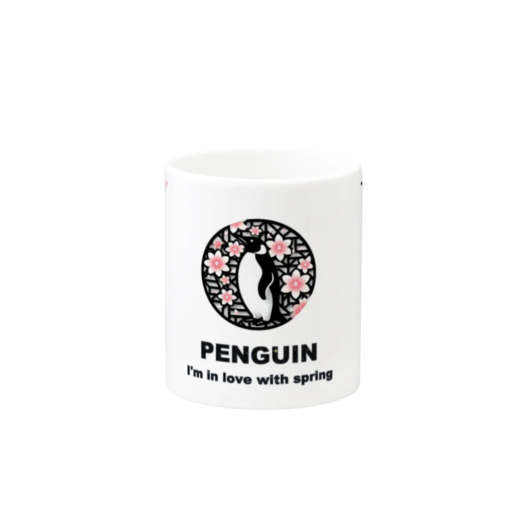 Green__teaのペンギンと春 Mug :other side of the handle