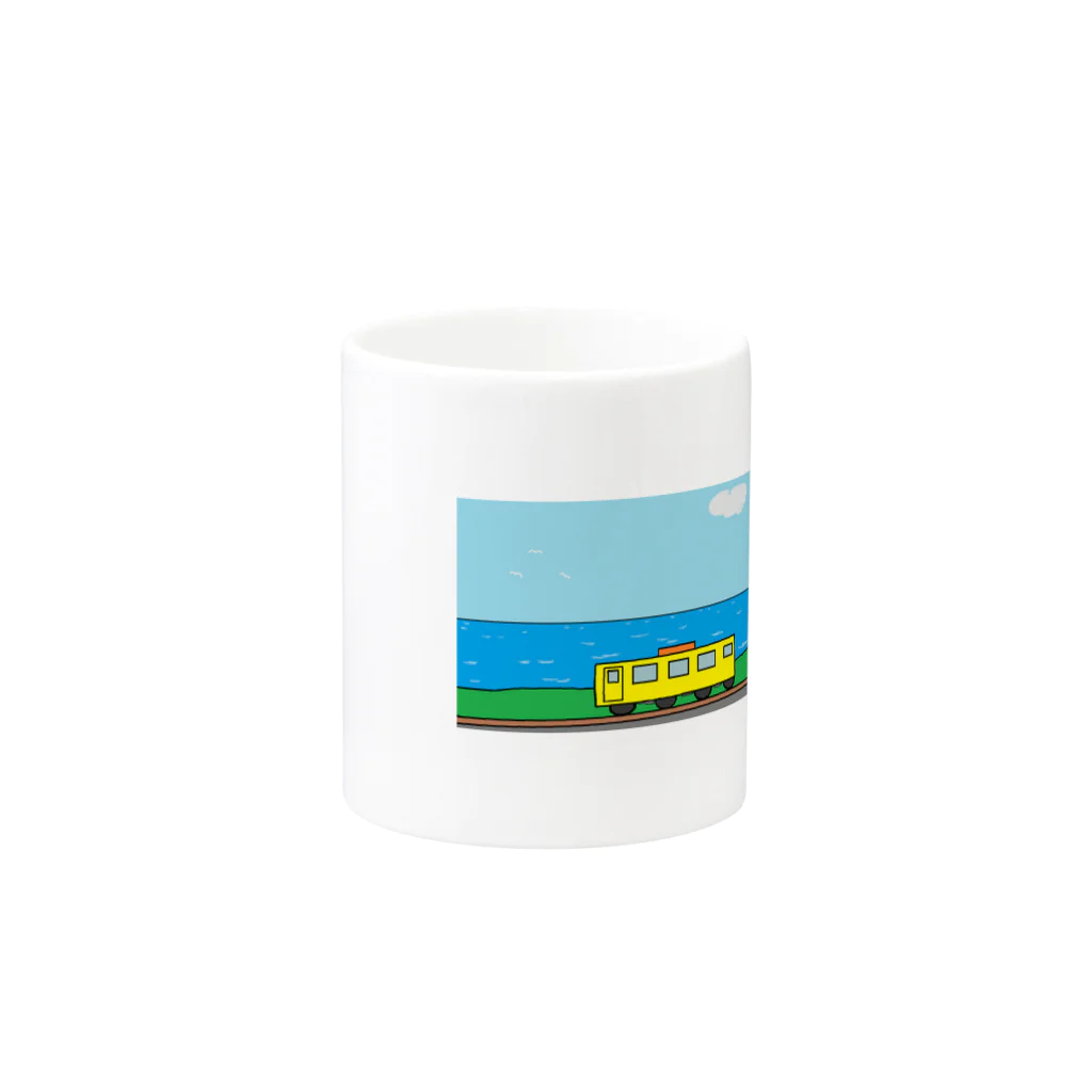 せつらデザイングッズの海岸線 Mug :other side of the handle