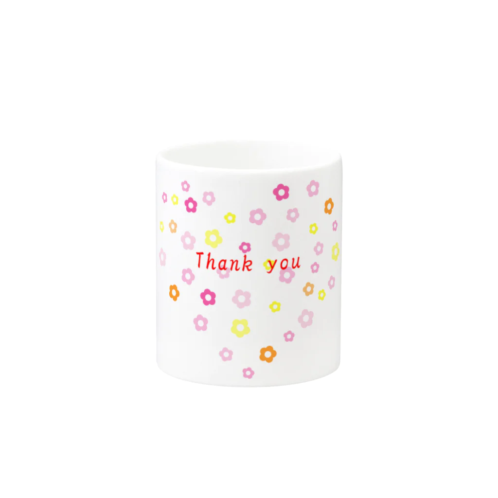 ainarukokoroのありがとう　感謝　Thank you プレゼント　かわいい　ハート Mug :other side of the handle