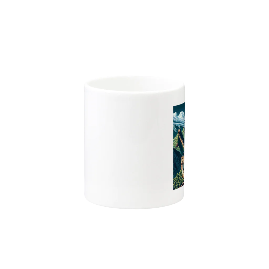 Pixel Art Goodsの万里の長城（pixel art） Mug :other side of the handle