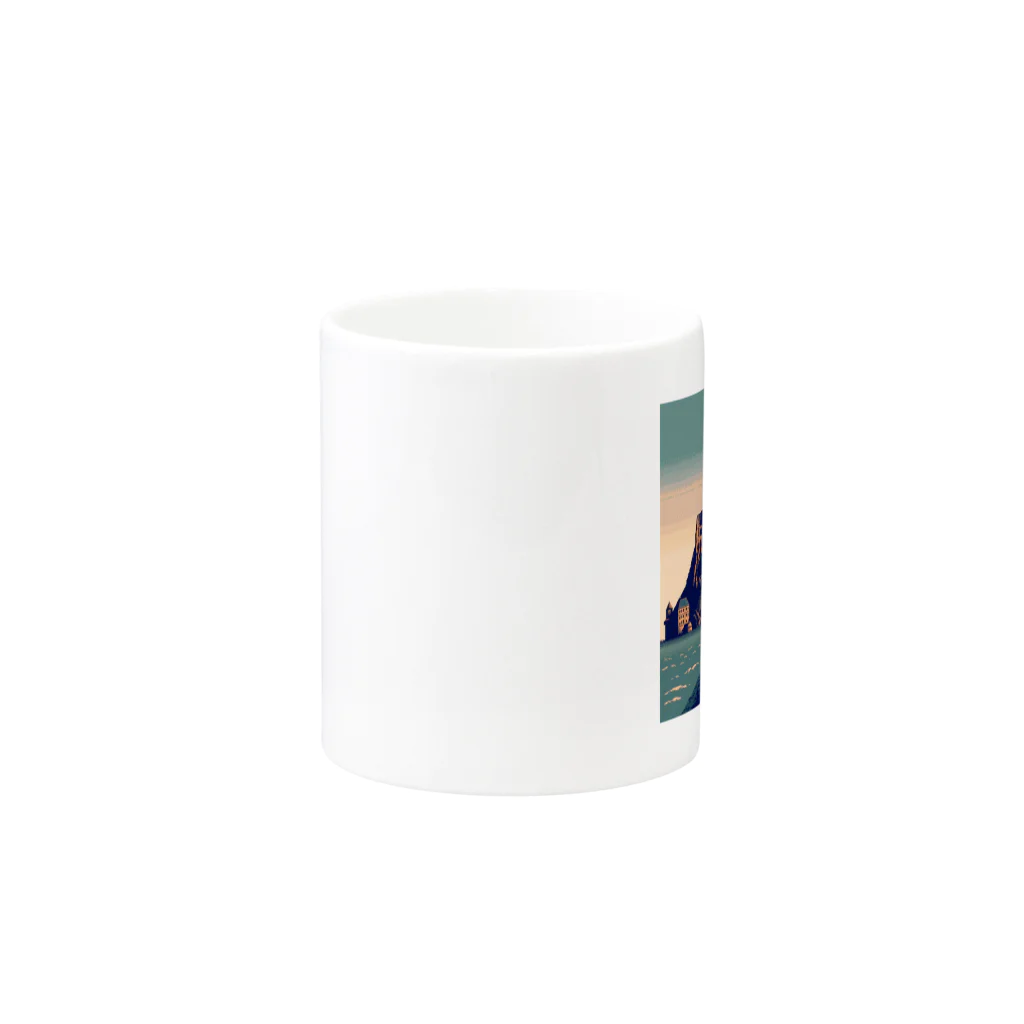 Pixel Art Goodsのモン・サン・ミシェル（pixel art） Mug :other side of the handle