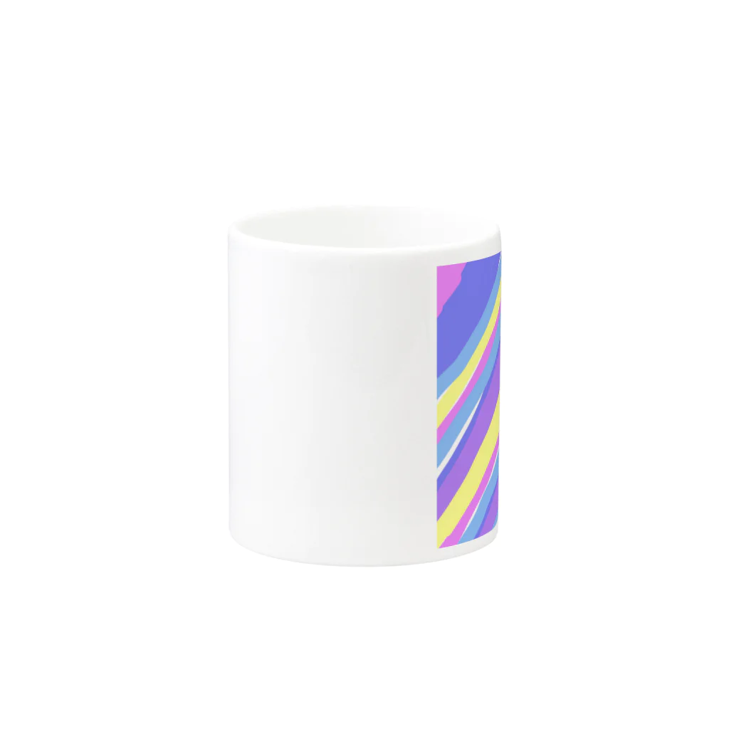 rollのストライプ　斜め Mug :other side of the handle