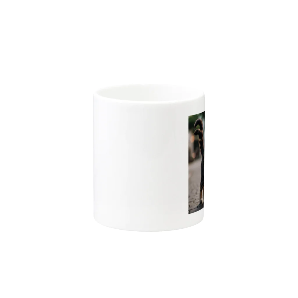 Number-3の猫なのにワン太 Mug :other side of the handle