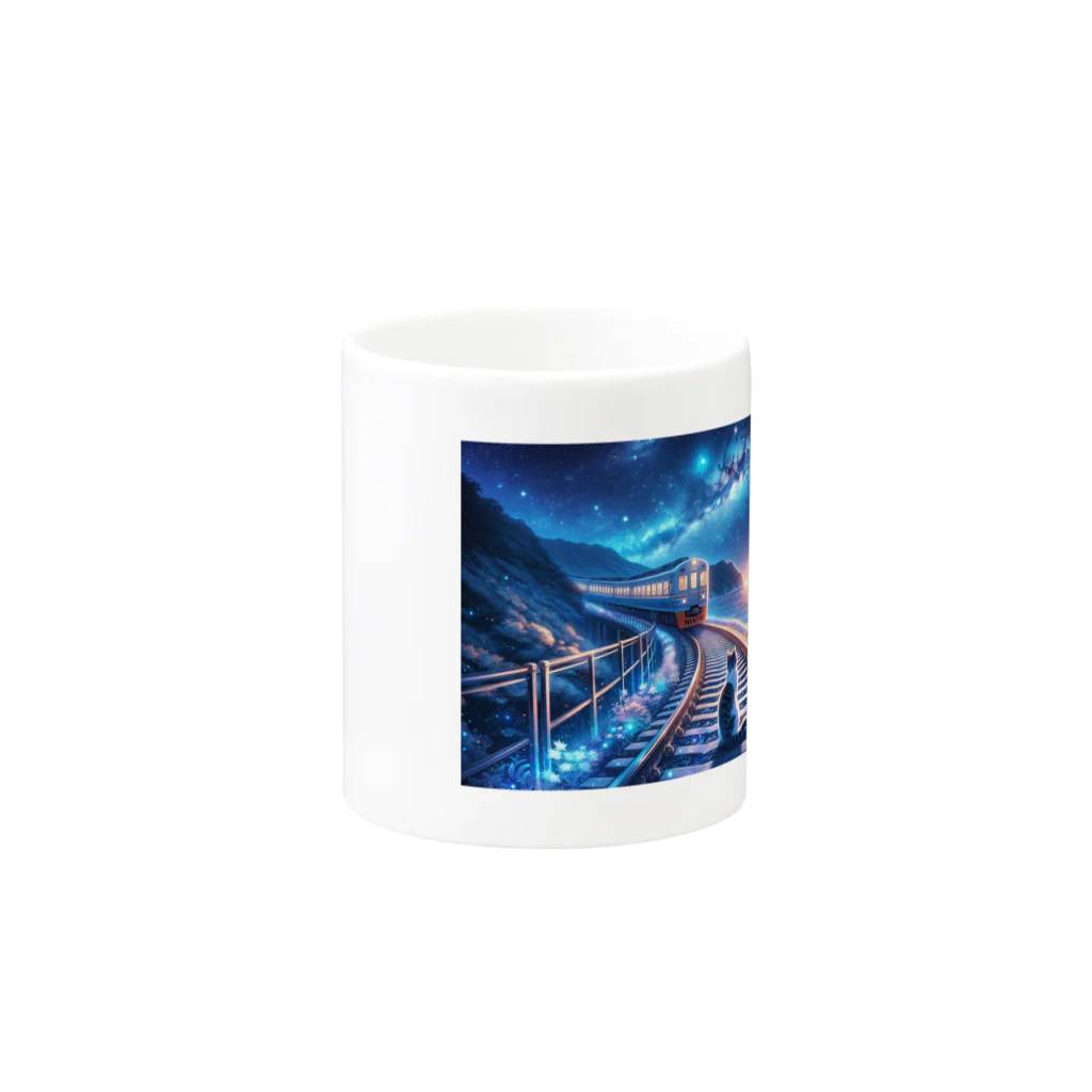 space catの銀河鉄道の猫 Mug :other side of the handle