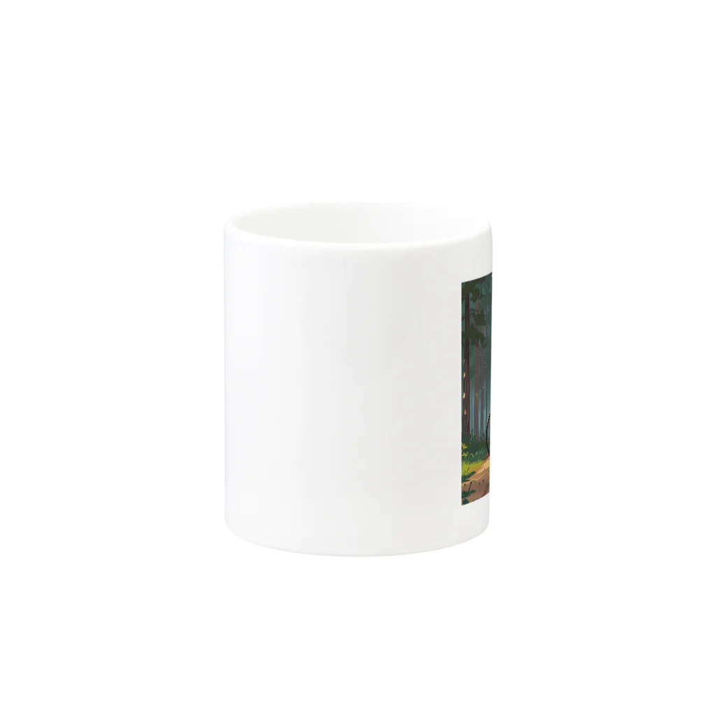 ganeshaのクマとサイクリング.. png Mug :other side of the handle