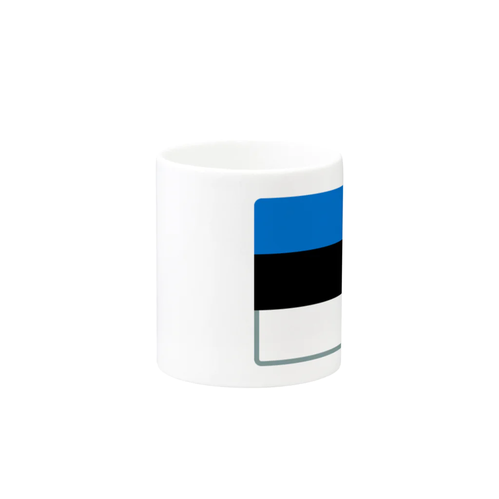 お絵かき屋さんのエストニアの国旗 Mug :other side of the handle