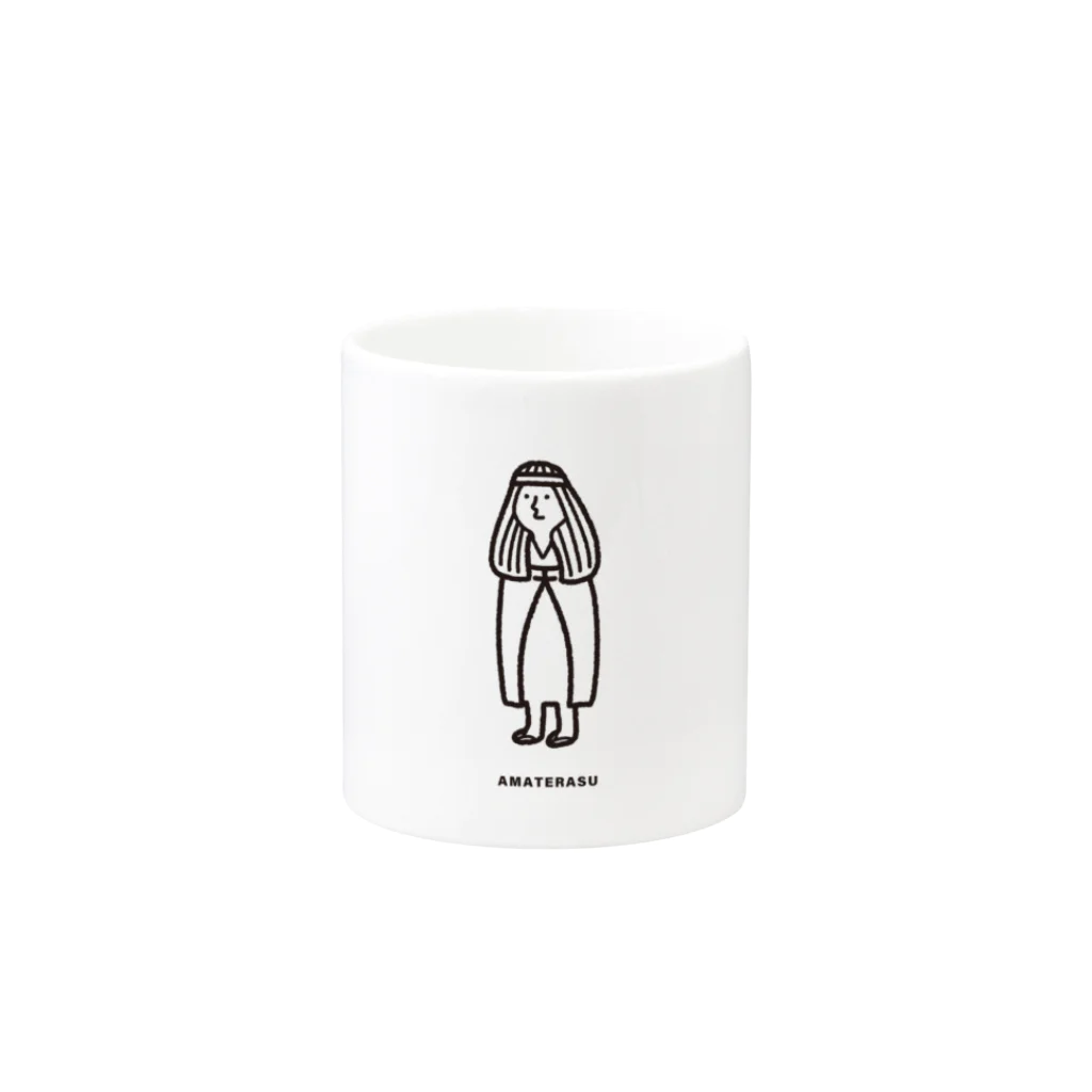 ねっこのAMATERASU_WOMAN_LINE_BK Mug :other side of the handle