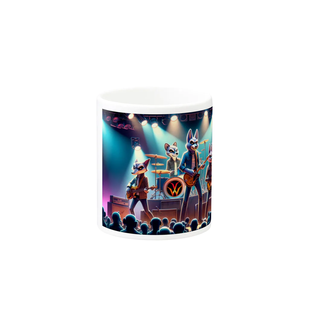 ANIMAL HEROES -musical band-のワイルドロックフェスタ - ダンシングアニマルズ Mug :other side of the handle