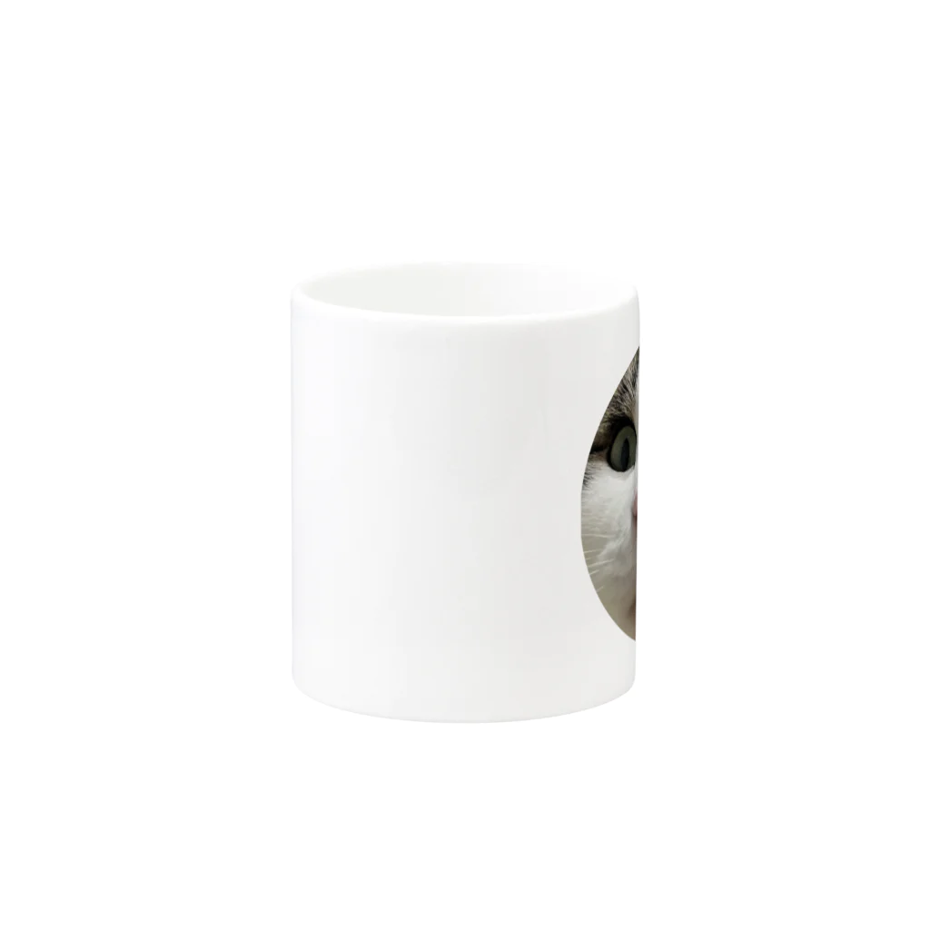 うちのにゃんず🐈のみーみーちゃんのメンチ Mug :other side of the handle