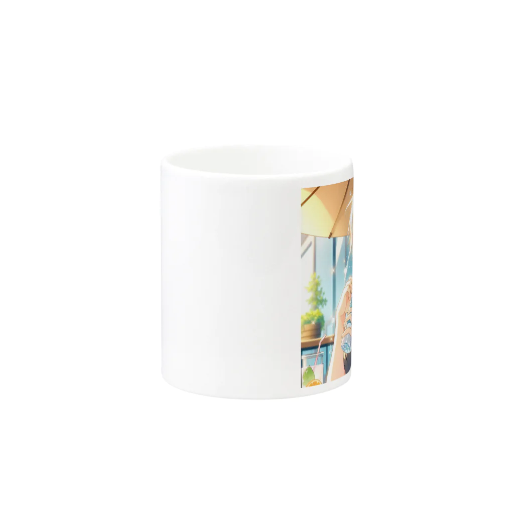 ShopＴＫの夏の爽やかな風に包まれた青年 Mug :other side of the handle