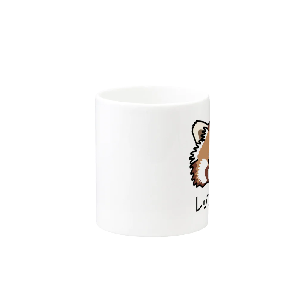 オガワユミエの09レッサーパンダ（キャラ） Mug :other side of the handle