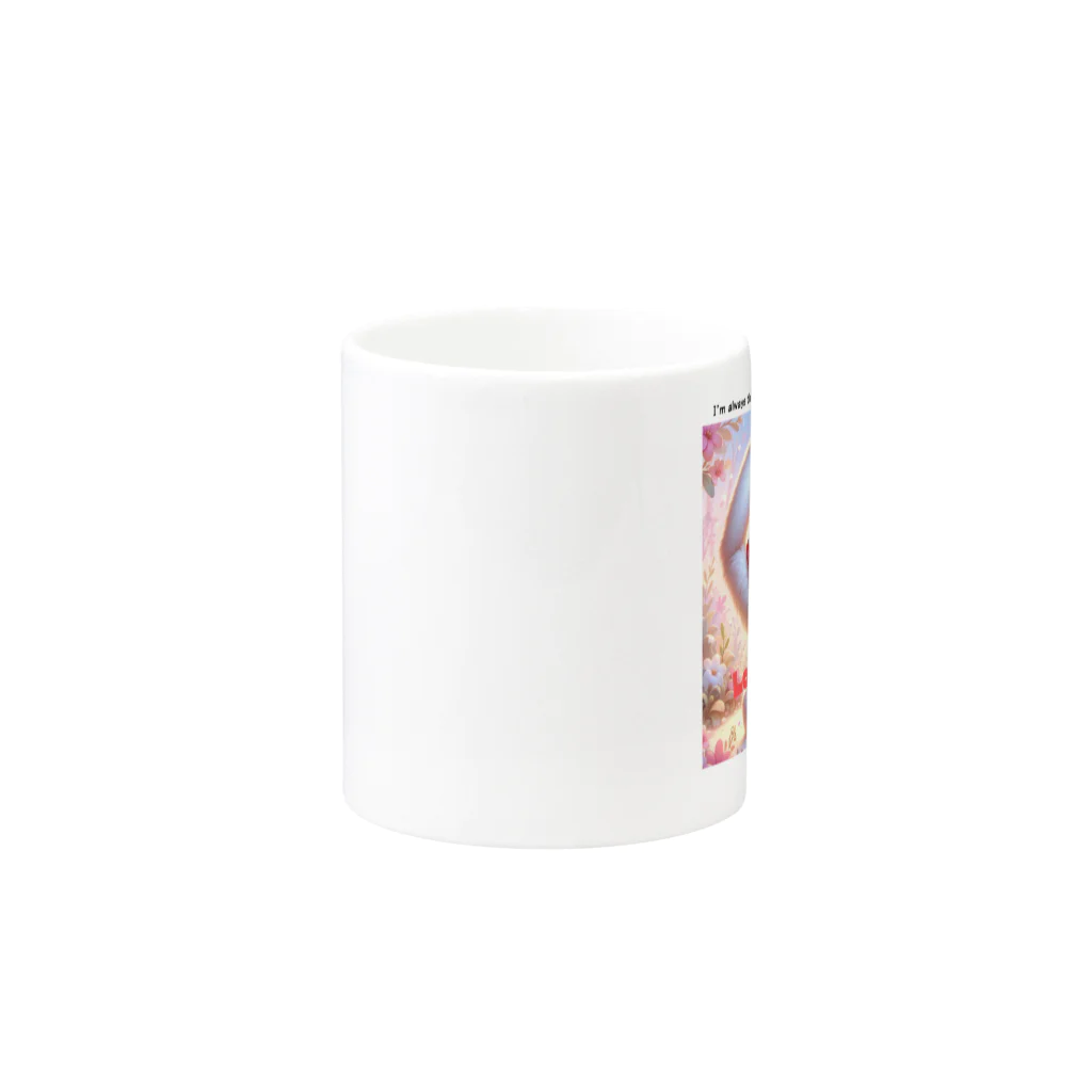 dreamy-designのLOVE&PEACE　シロテナガザルくん Mug :other side of the handle