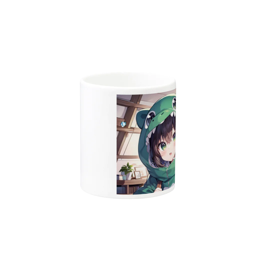 neko_28の恐竜の着ぐるみを着た女の子 Mug :other side of the handle