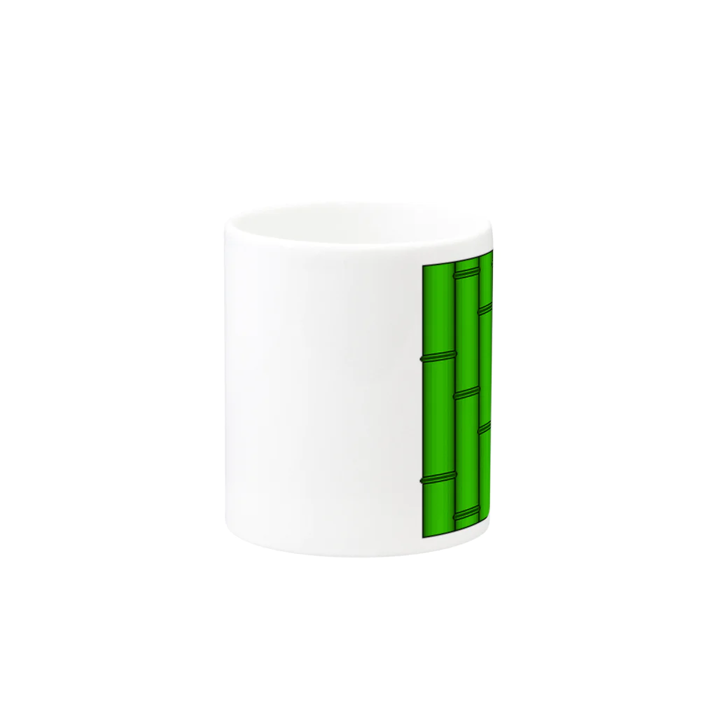 Horiyuuの青竹でできた竹垣のドット絵 Mug :other side of the handle