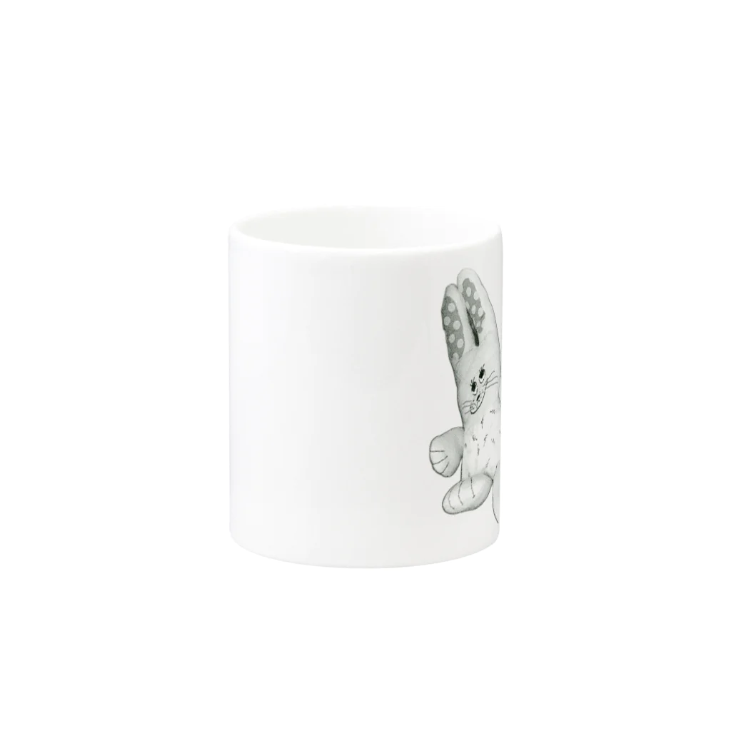 PAW WOW MEOWのおとぼけラビット Mug :other side of the handle