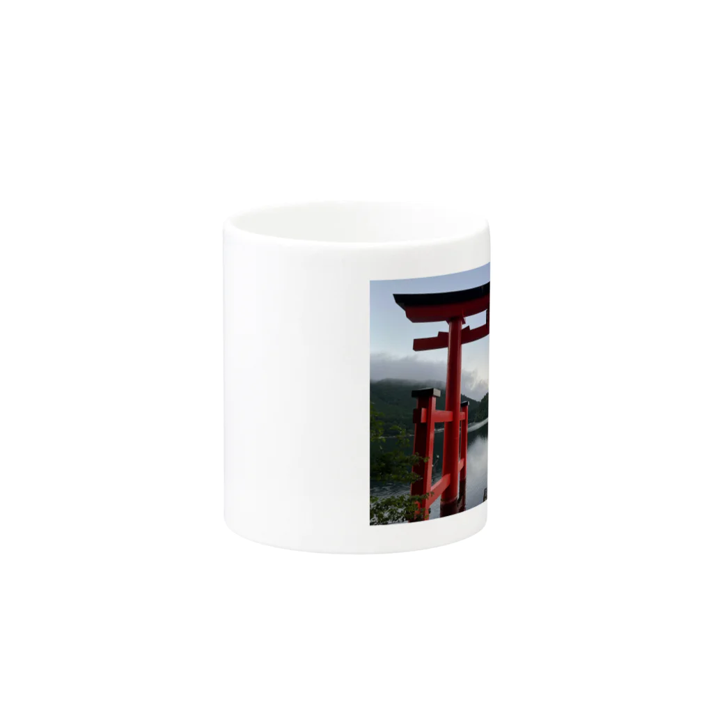7NANA_HARUKAWA7の箱根の砦 Mug :other side of the handle