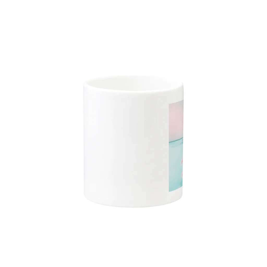 Leomatsuraのウォーターガーベラ Mug :other side of the handle