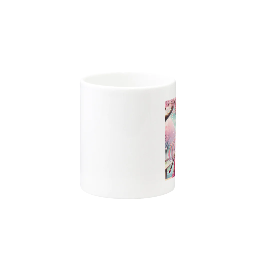 AIキャラつく〜るの桜の精 - 和モダン Mug :other side of the handle