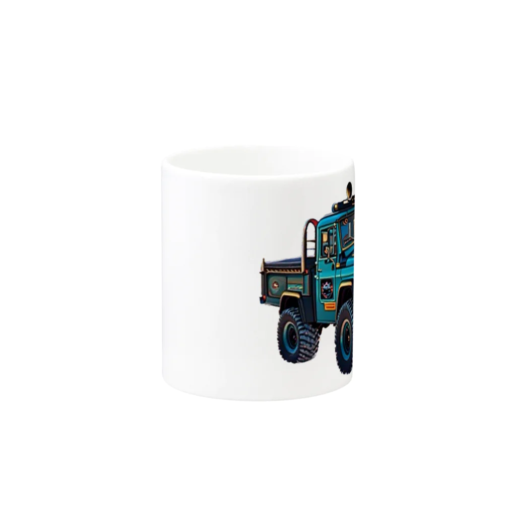 SOA  Designのモンスターカー Mug :other side of the handle