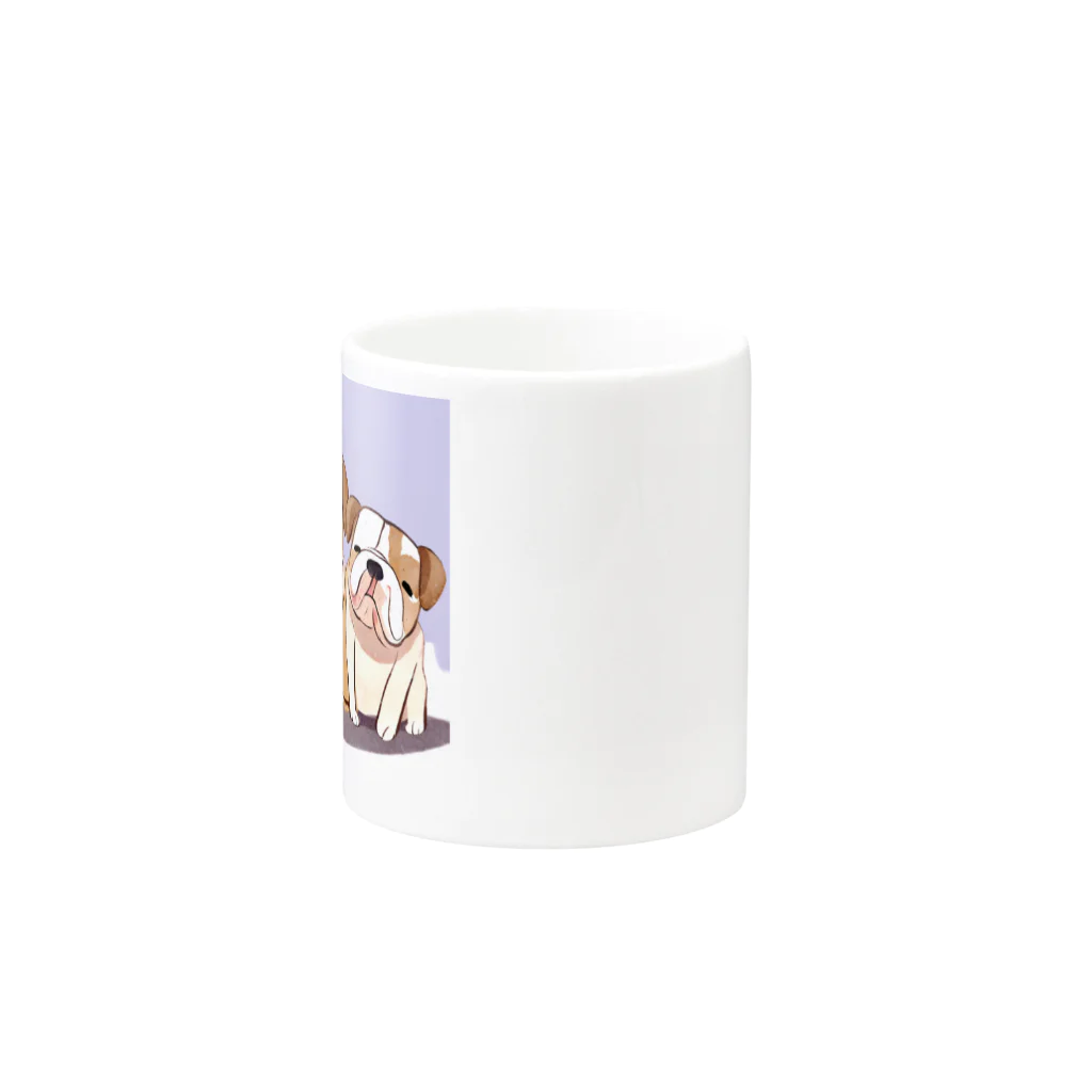 rinrinのブルドックくん Mug :other side of the handle