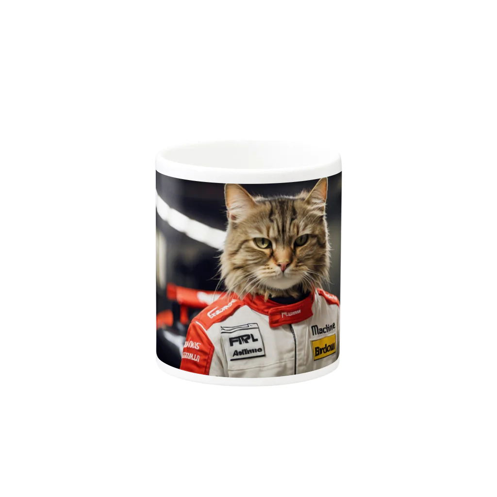 ADOのＦ１レーサー猫 Mug :other side of the handle