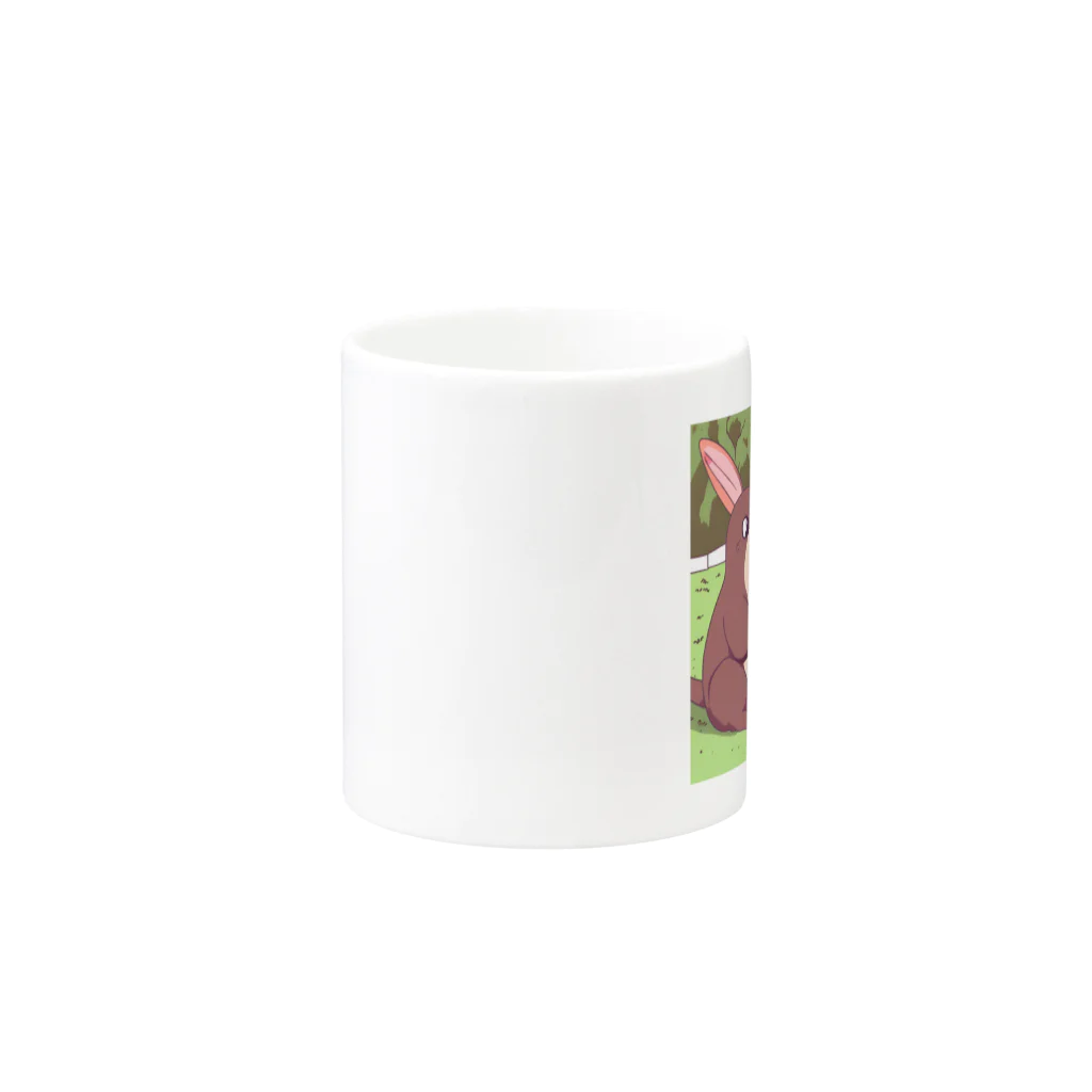 WhimsyWaresのうさぎ Mug :other side of the handle