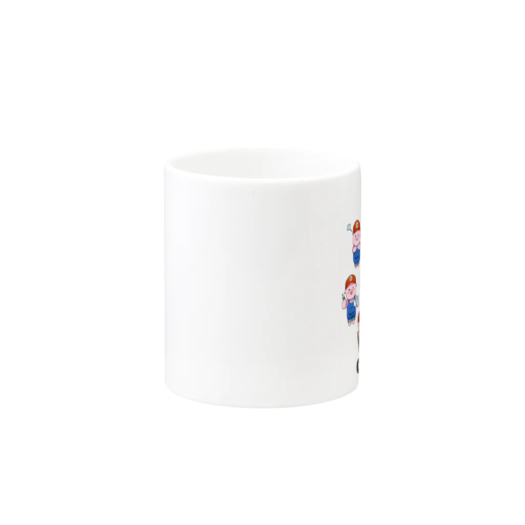 にぶたんオリジナルショップのにぶたん全員集合 Mug :other side of the handle