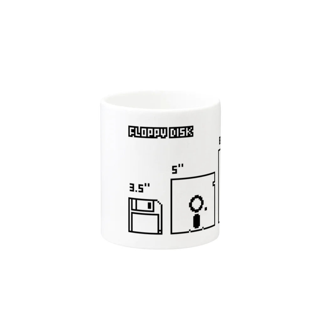 ponco2のフロッピーディスク Mug :other side of the handle