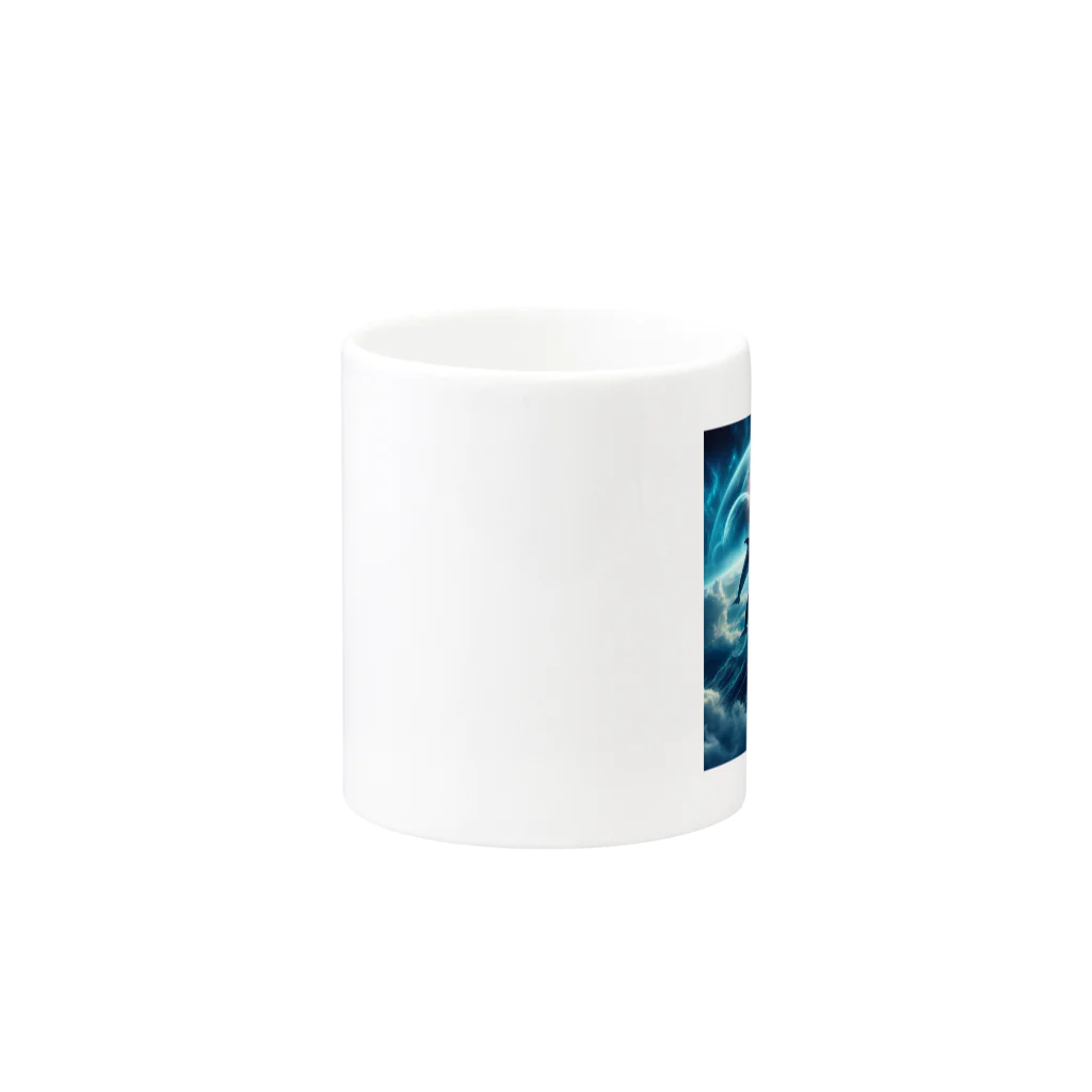 Mangetu2024の宇宙海（イルカ） Mug :other side of the handle