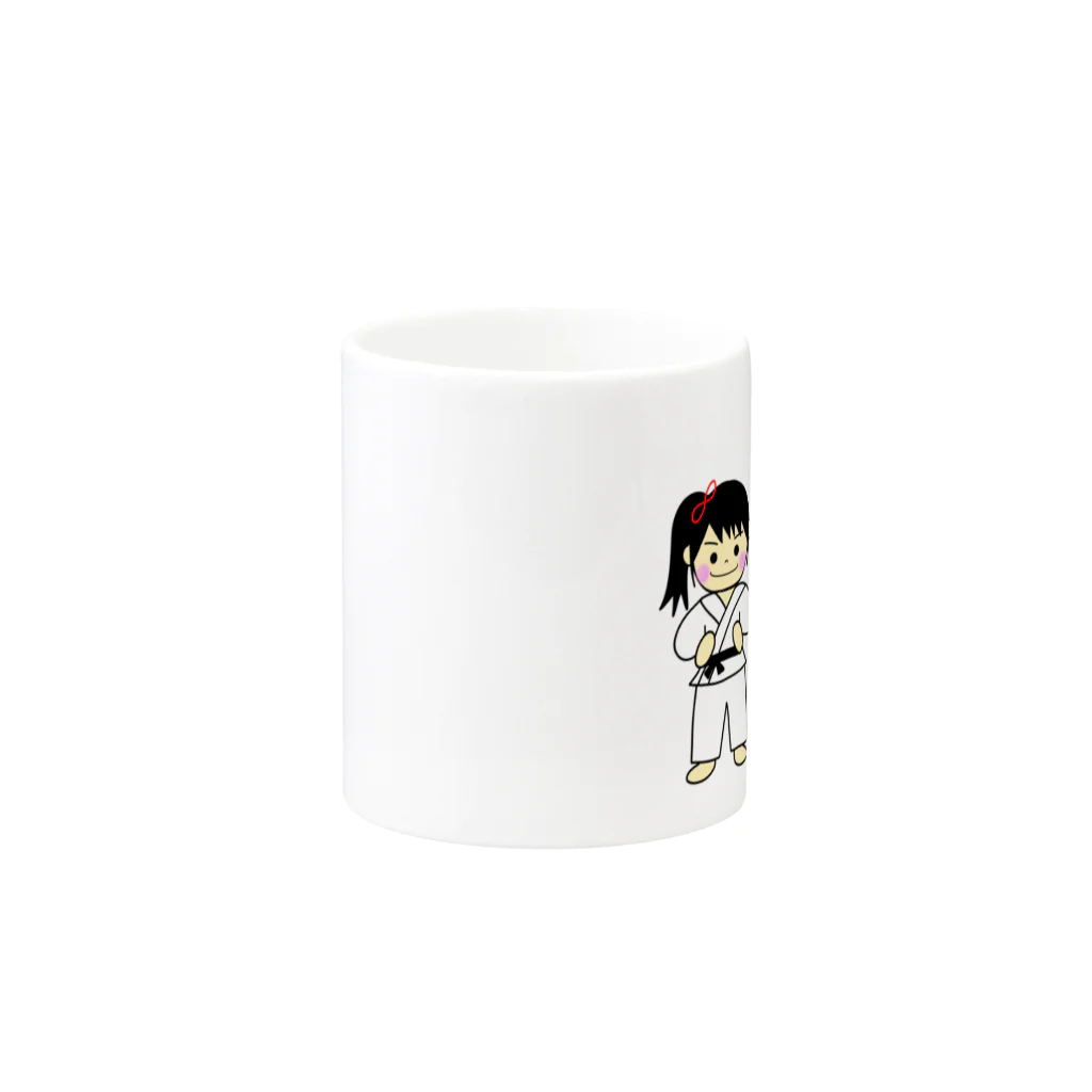 yoshiFactoryの柔道女子　人に勝つより自分に勝て Mug :other side of the handle