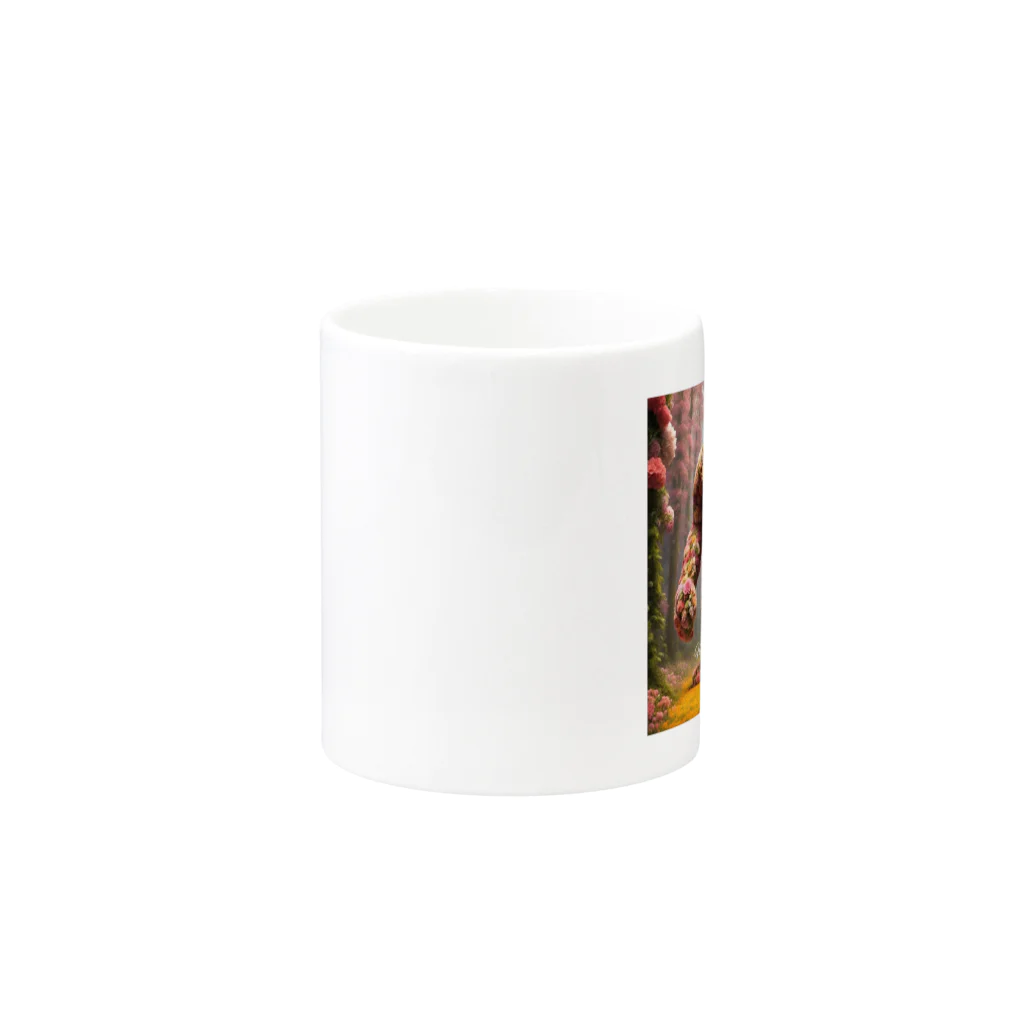 お花屋SUNのFlower Foot（フラワー・フット） Mug :other side of the handle