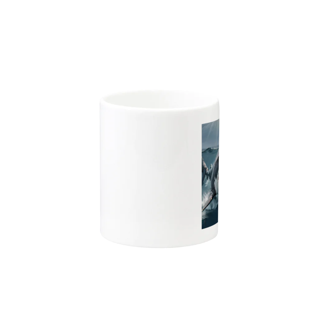 monnzirouのサメ Mug :other side of the handle