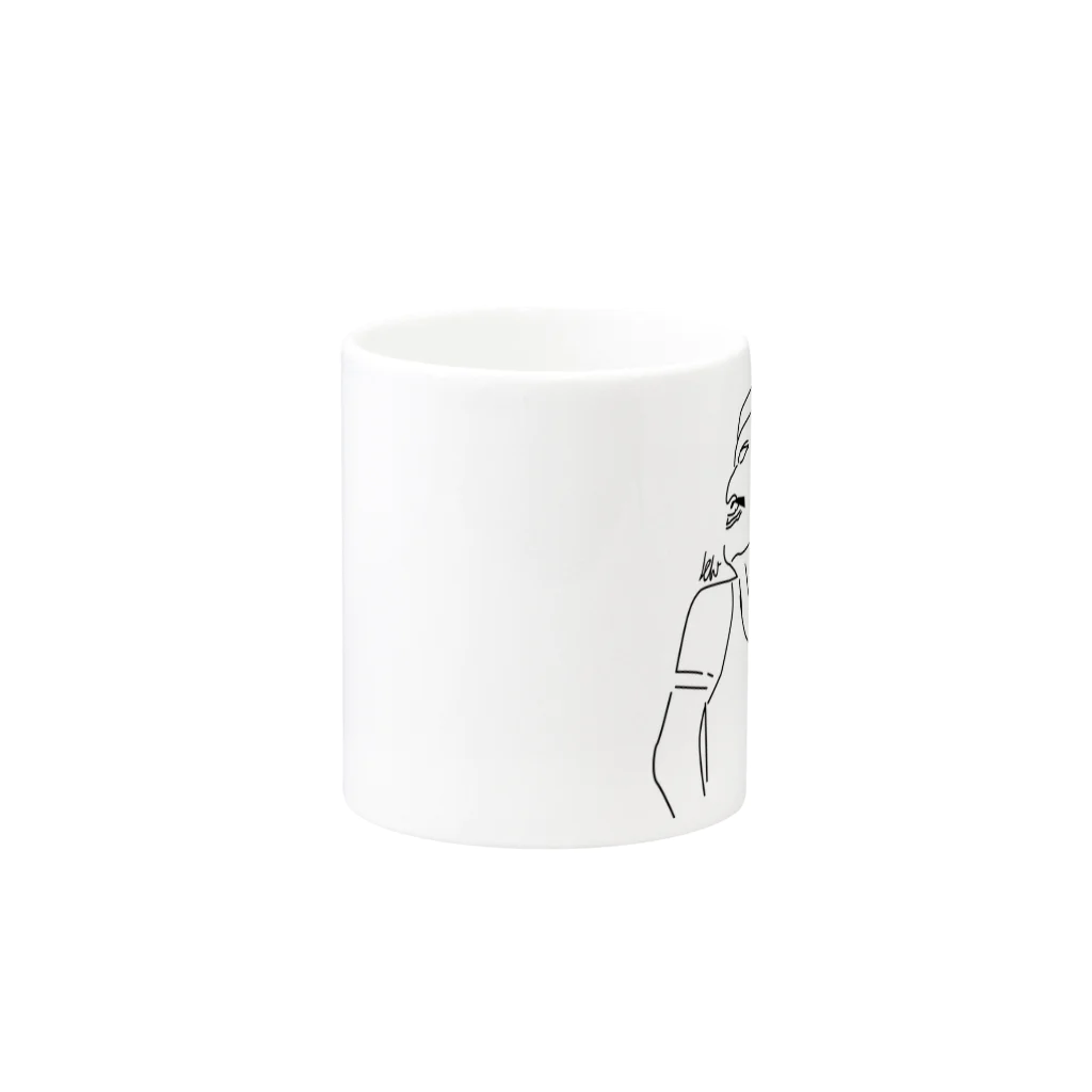 ICMRのロッキュー Mug :other side of the handle