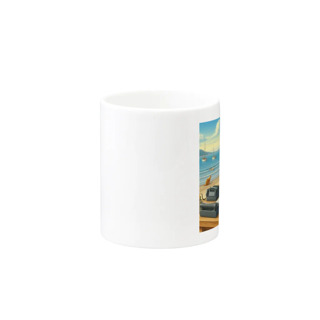 peace2024の海辺の仕事猫 Mug :other side of the handle