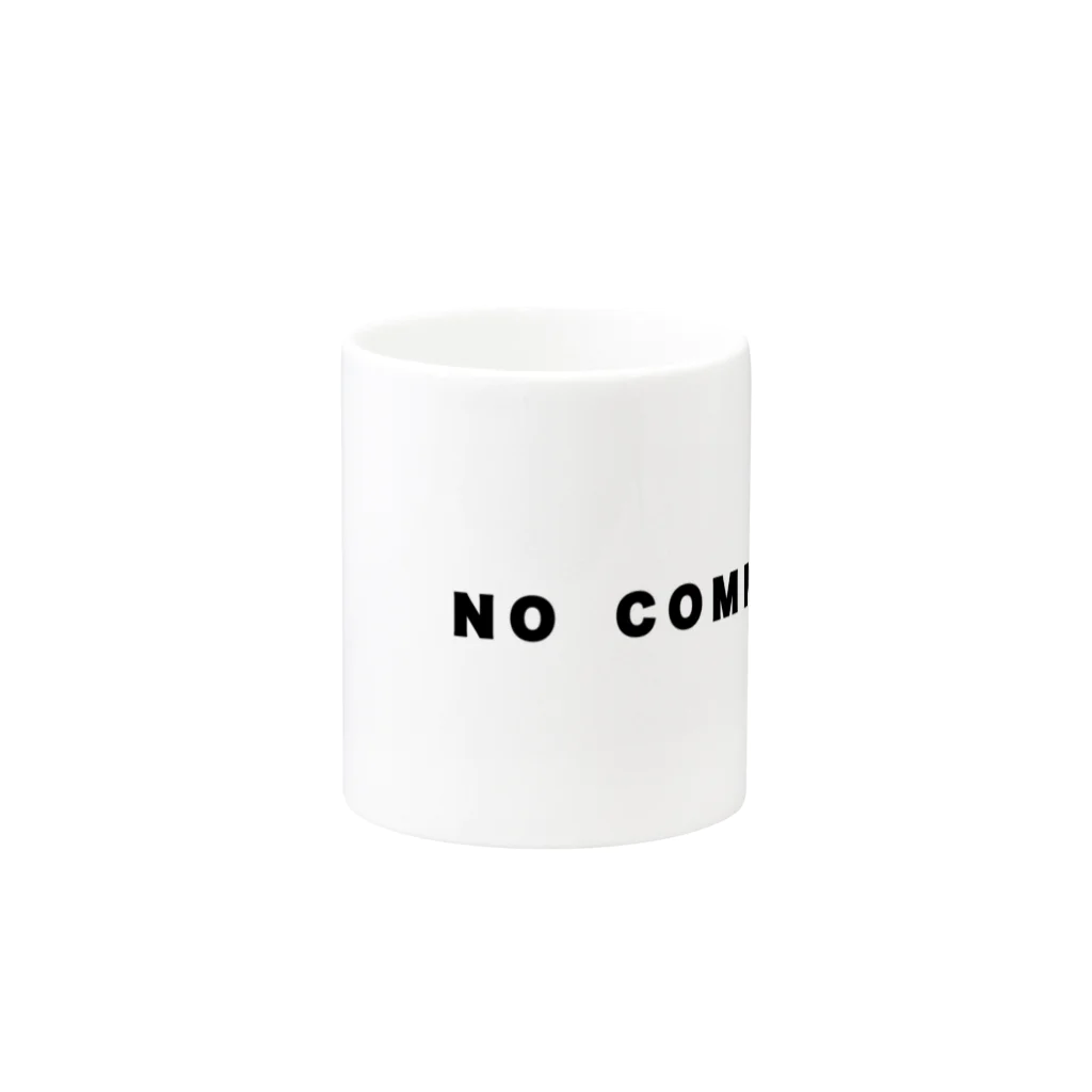 micyorina shopのmicyorina 「NO COMMENT」logo Mug :other side of the handle
