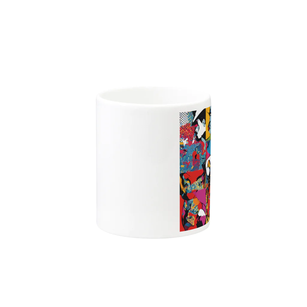 8890のポップアート Mug :other side of the handle