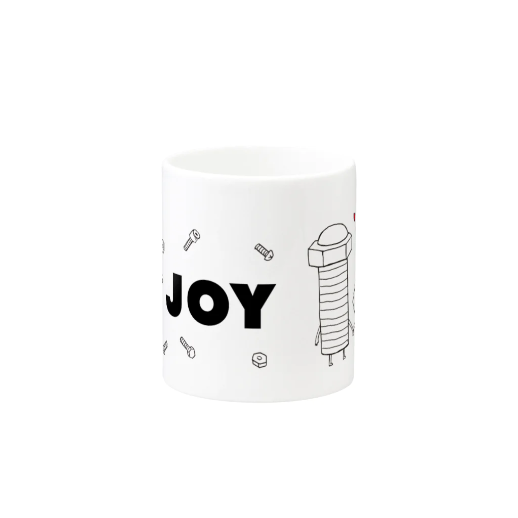 ILLUST&DESIGN JOYのBOLT & NUT 1／JOY Mug :other side of the handle