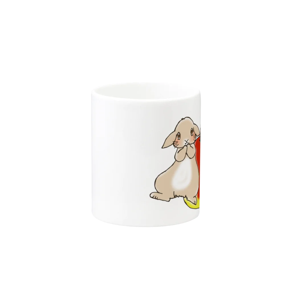 アトリエねぎやまのマカロン君とメレンゲ君 Mug :other side of the handle