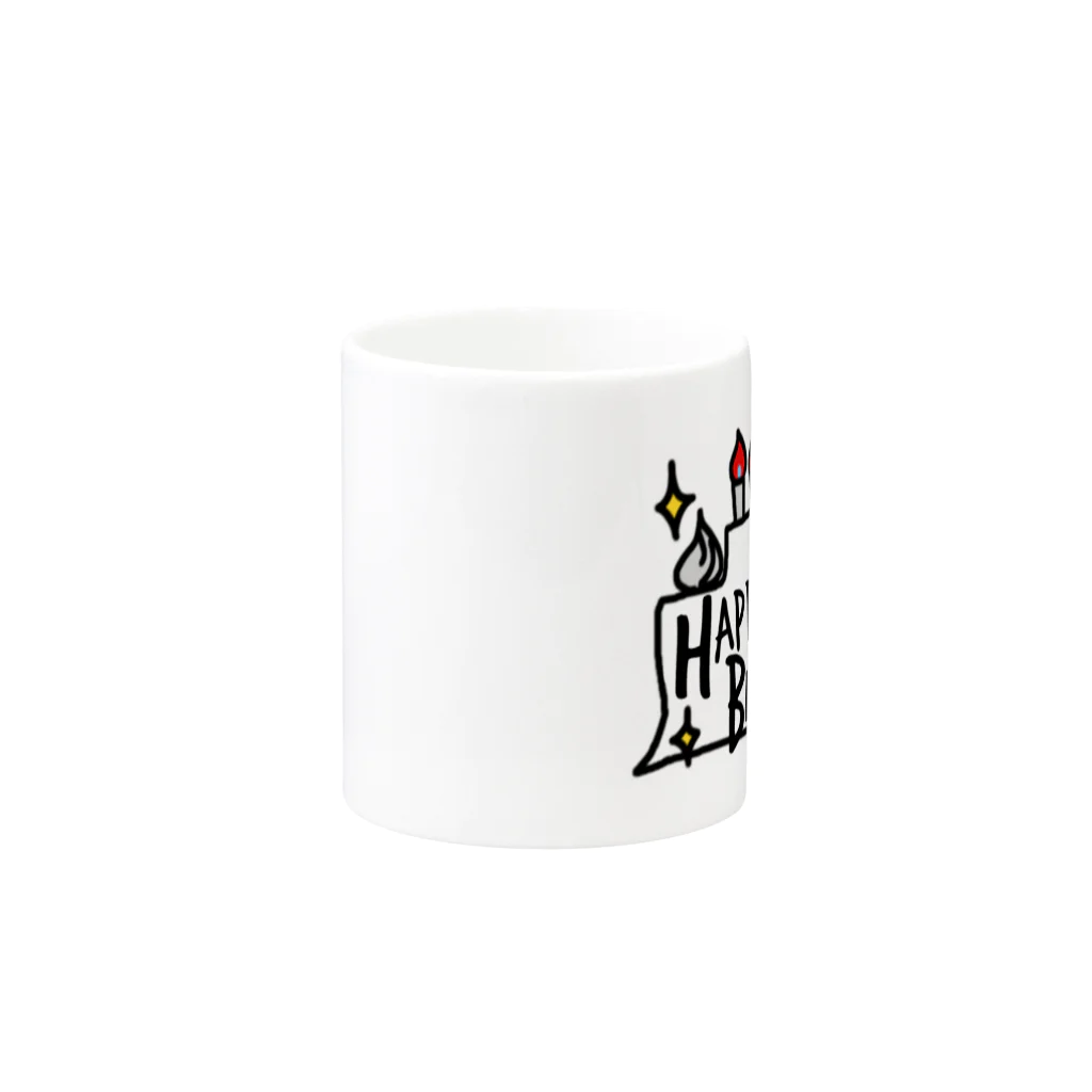 うさぎの匠のピンクウサギからのお祝い Mug :other side of the handle