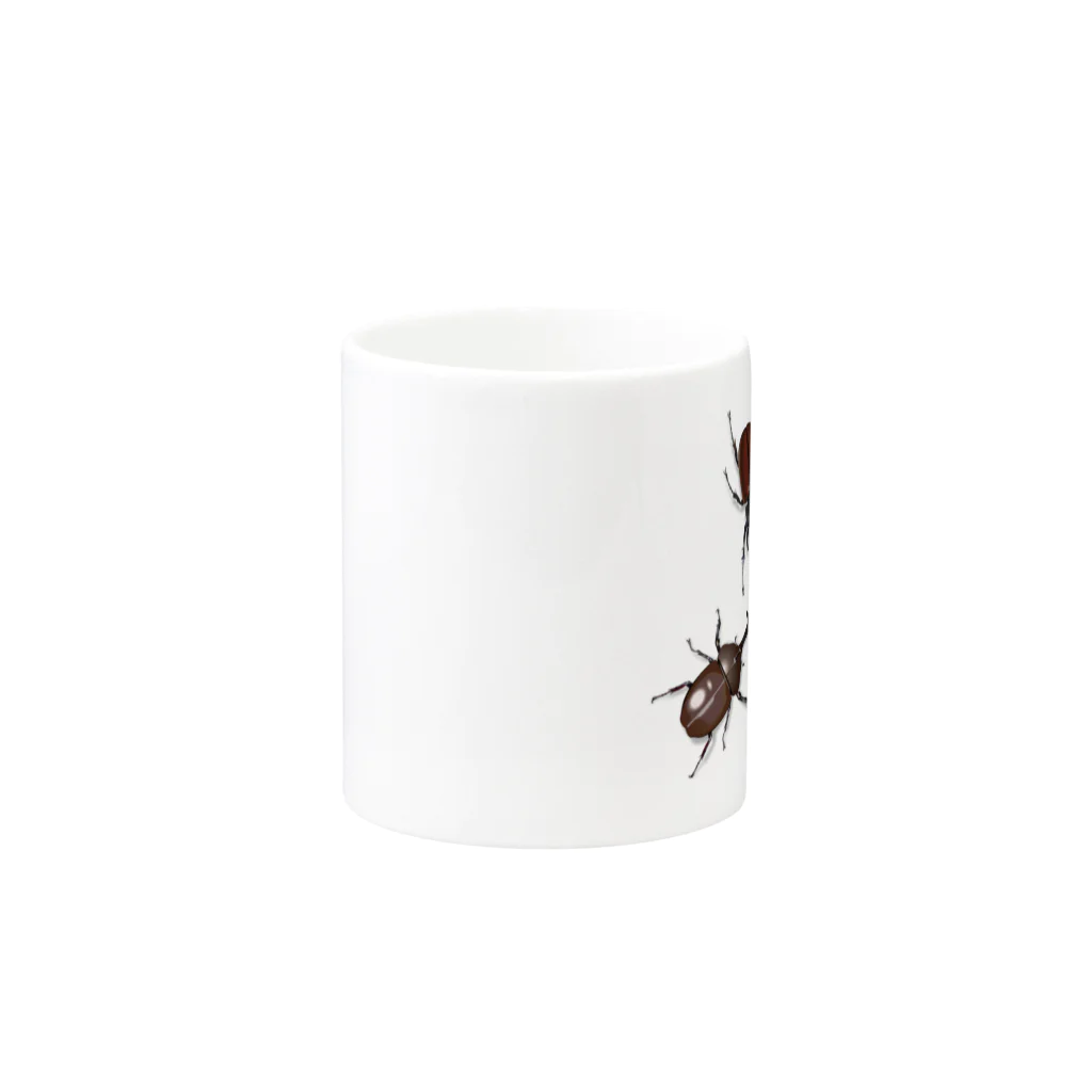 Drecome_Designのいたずらデザイン(ちょっとカブトムシついてますよ) Mug :other side of the handle