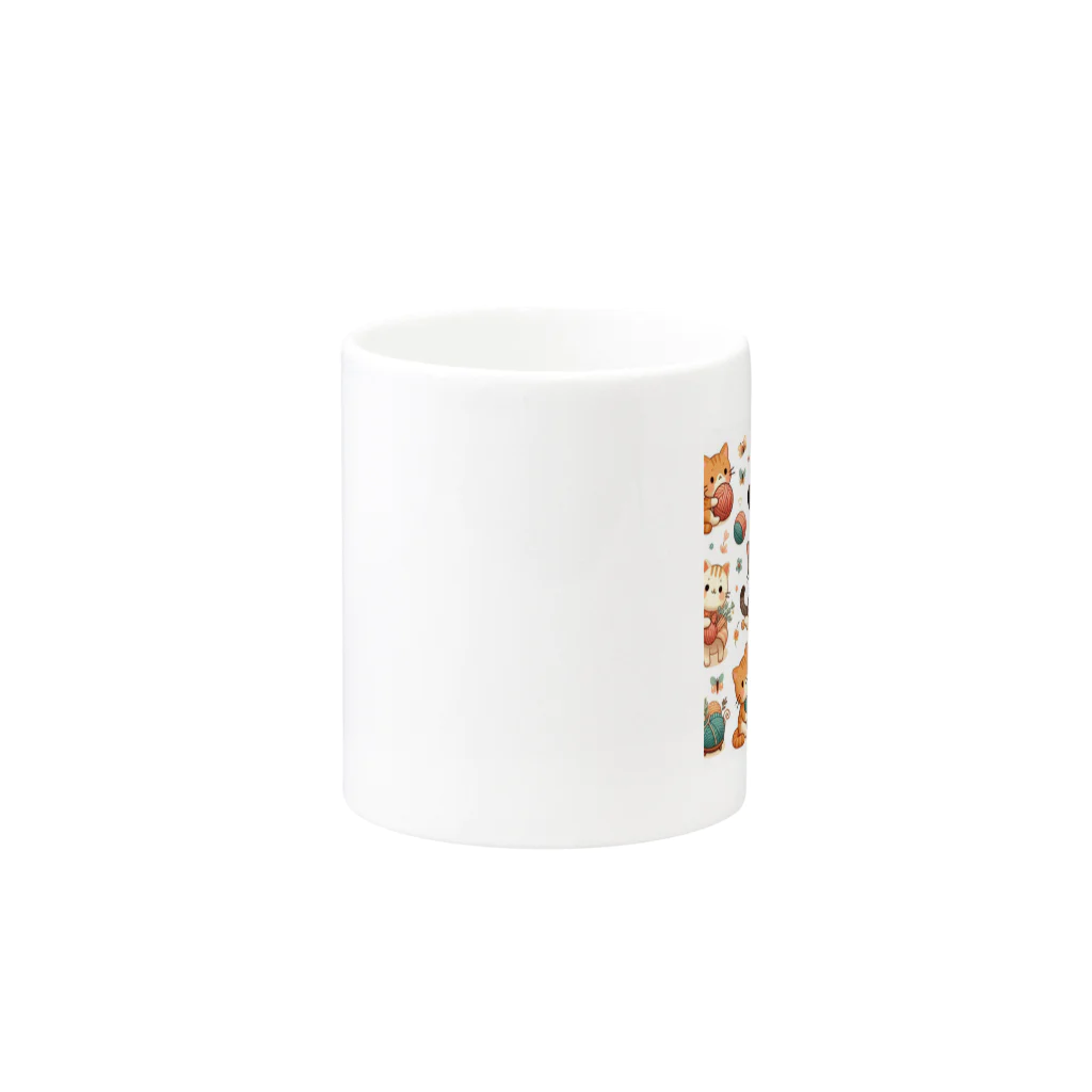 lanboの猫ちゃん大家族 Mug :other side of the handle