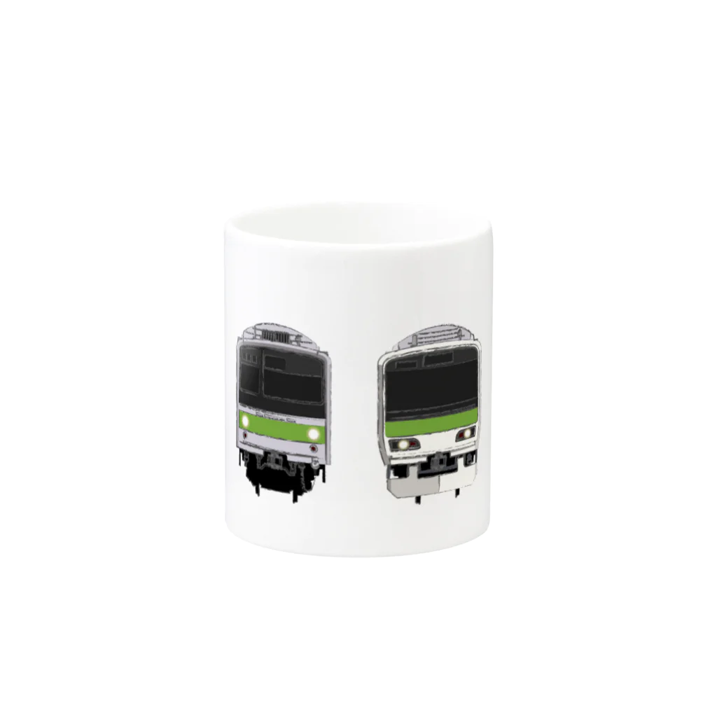 sushima_graphical_trains / SHI-DEの山手兄弟 Mug :other side of the handle