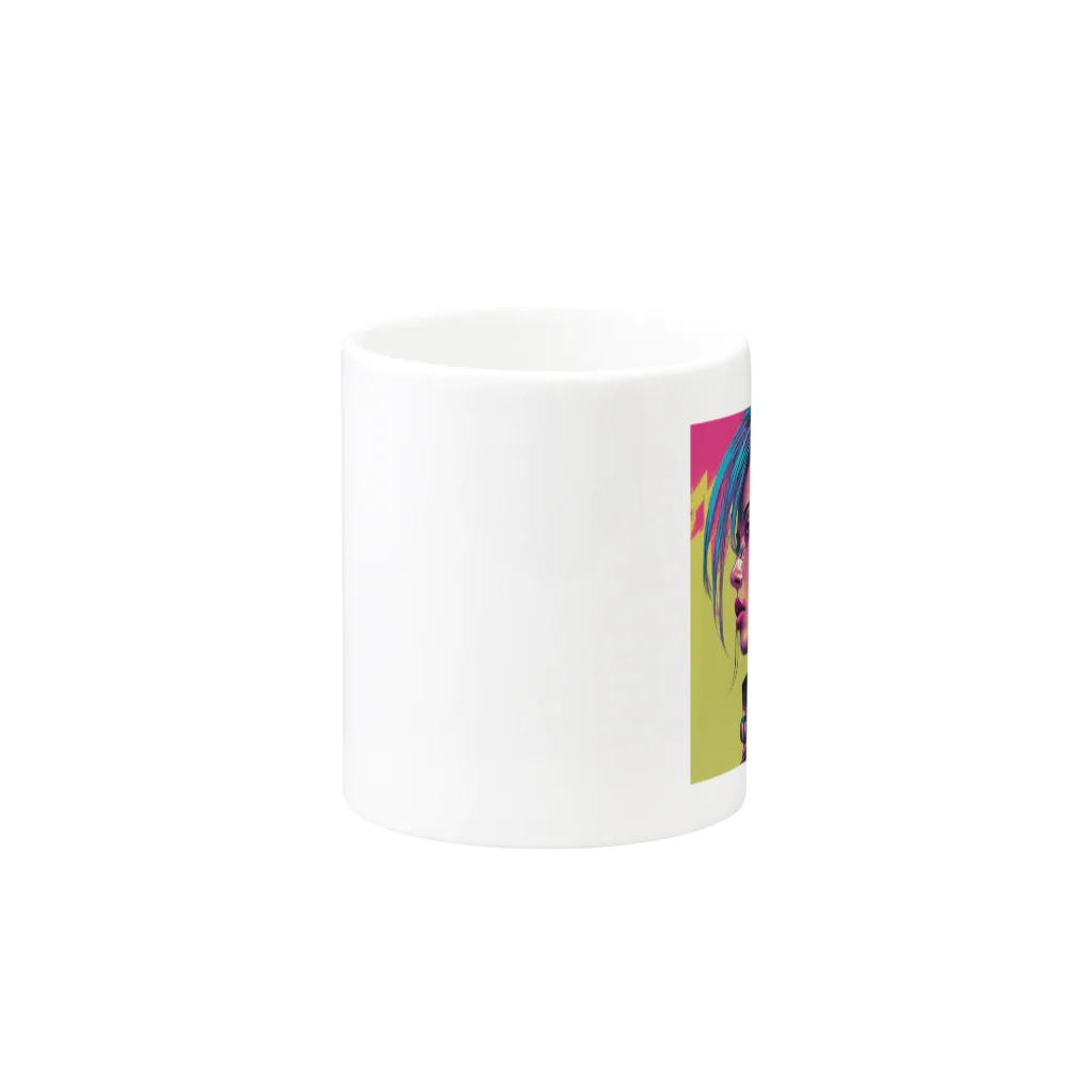 Appoのパンクガール Mug :other side of the handle