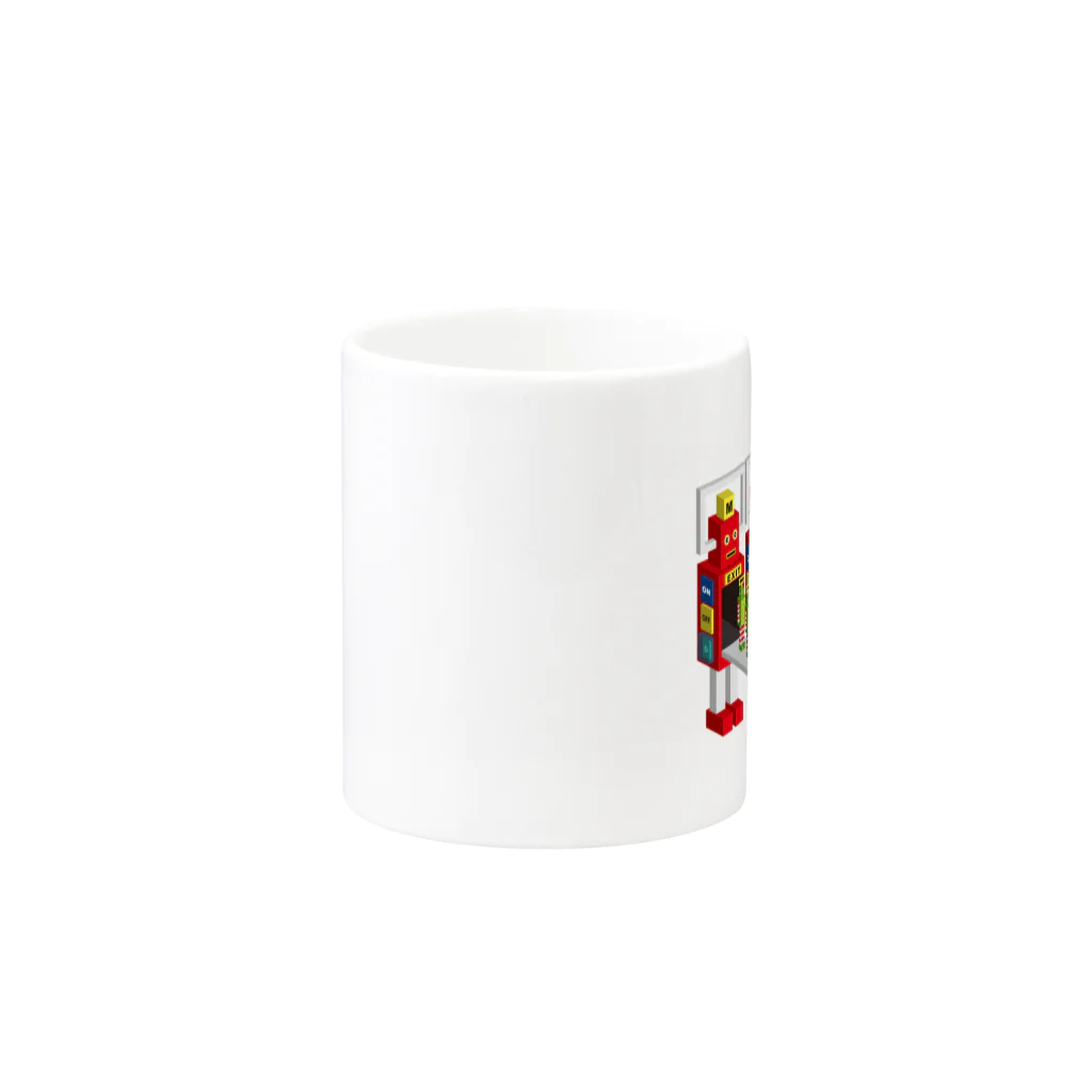 SHUJI OZAWAのSUPER ROBOT MAKERS Mug :other side of the handle