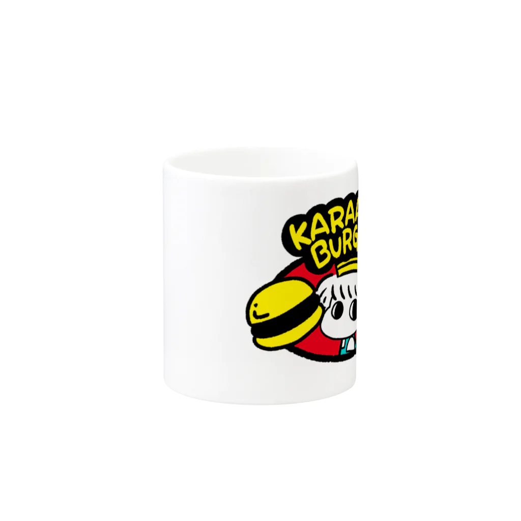 おかずハンバーグのおみせのからあげちゃんバーガー Mug :other side of the handle