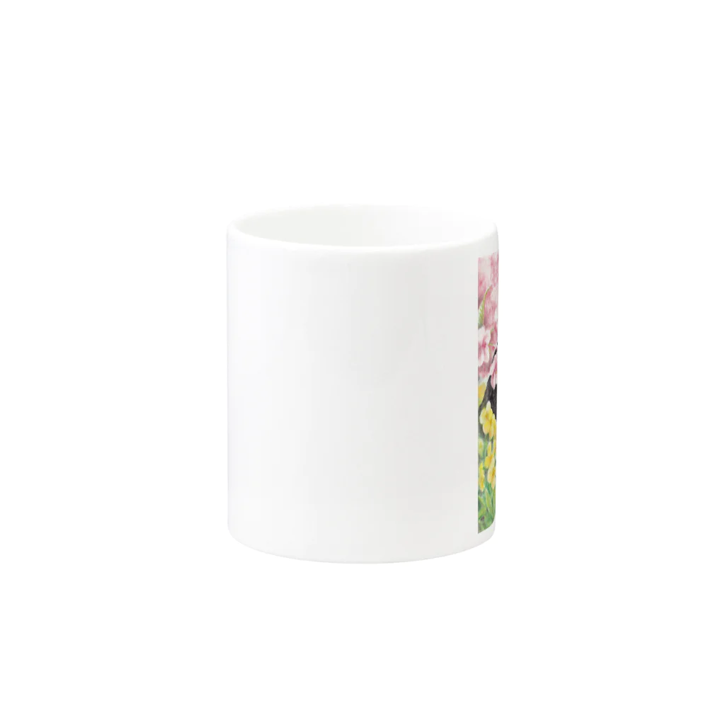 Ａｔｅｌｉｅｒ　Ｈｅｕｒｅｕｘのお花畑のクロ Mug :other side of the handle