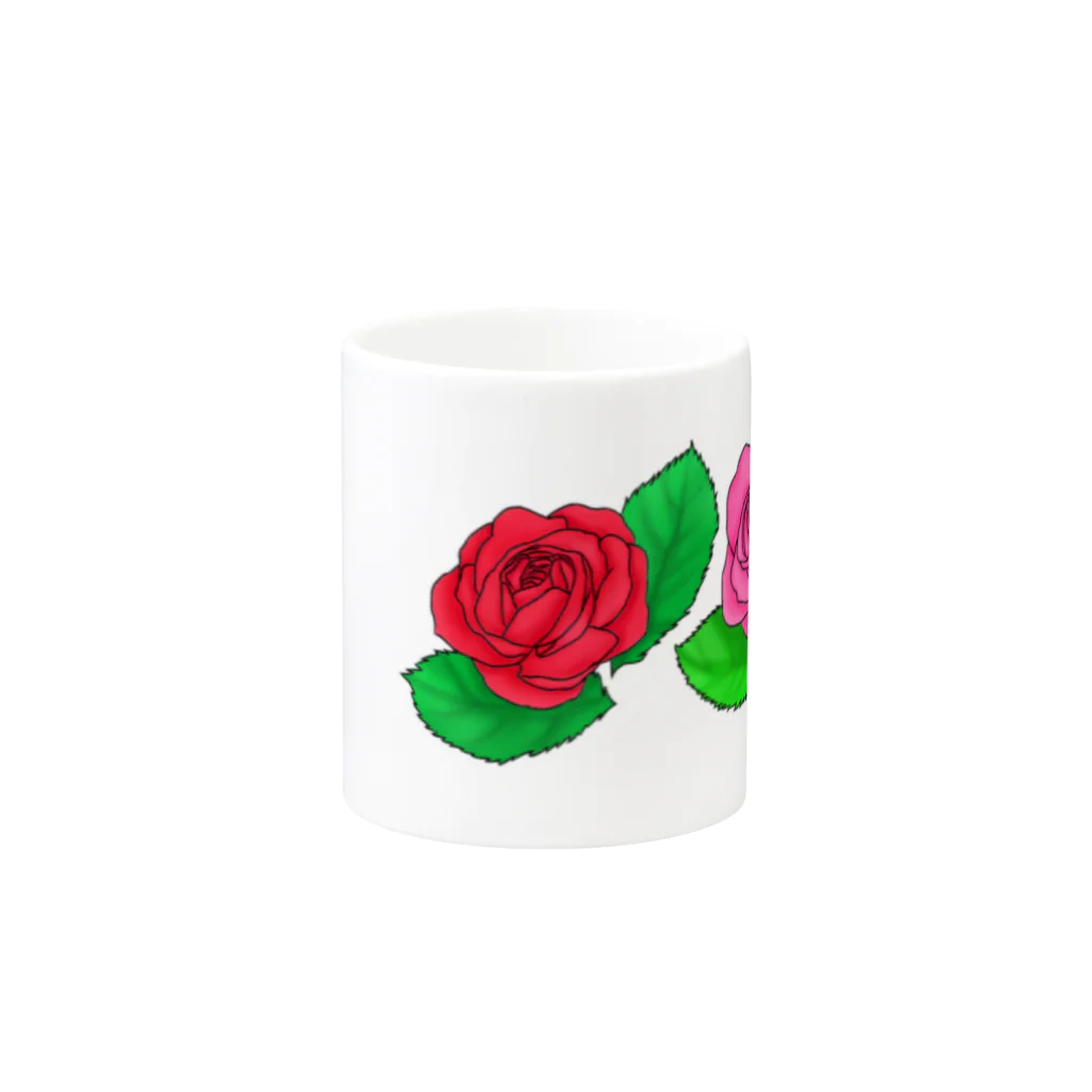 Lily bird（リリーバード）の薔薇のステッカー ミニサイズ Mug :other side of the handle